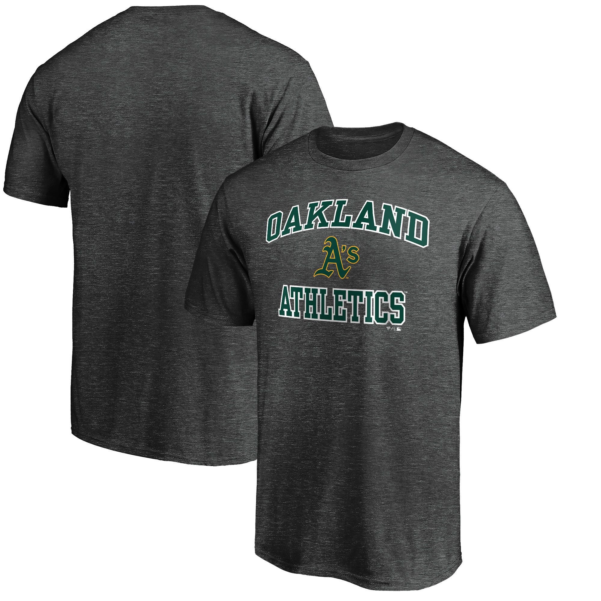 Oakland Athletics Fanatics Branded Heart & Soul T-Shirt - Heathered Gray