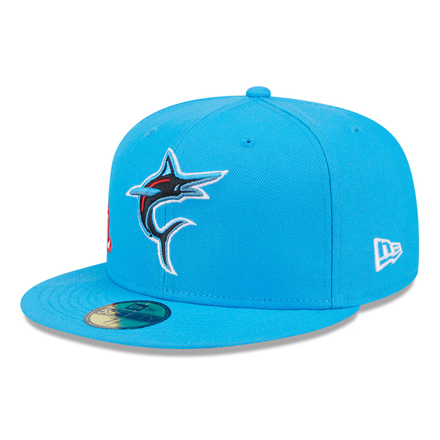 New Era Miami Marlins City Connect Icon 59FIFTY Fitted Hat-Blue/Red