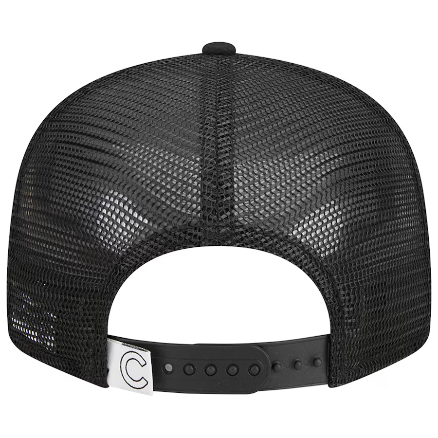 New Era Chicago Cubs Trucker 9FIFTY Snapback Hat-Black/White