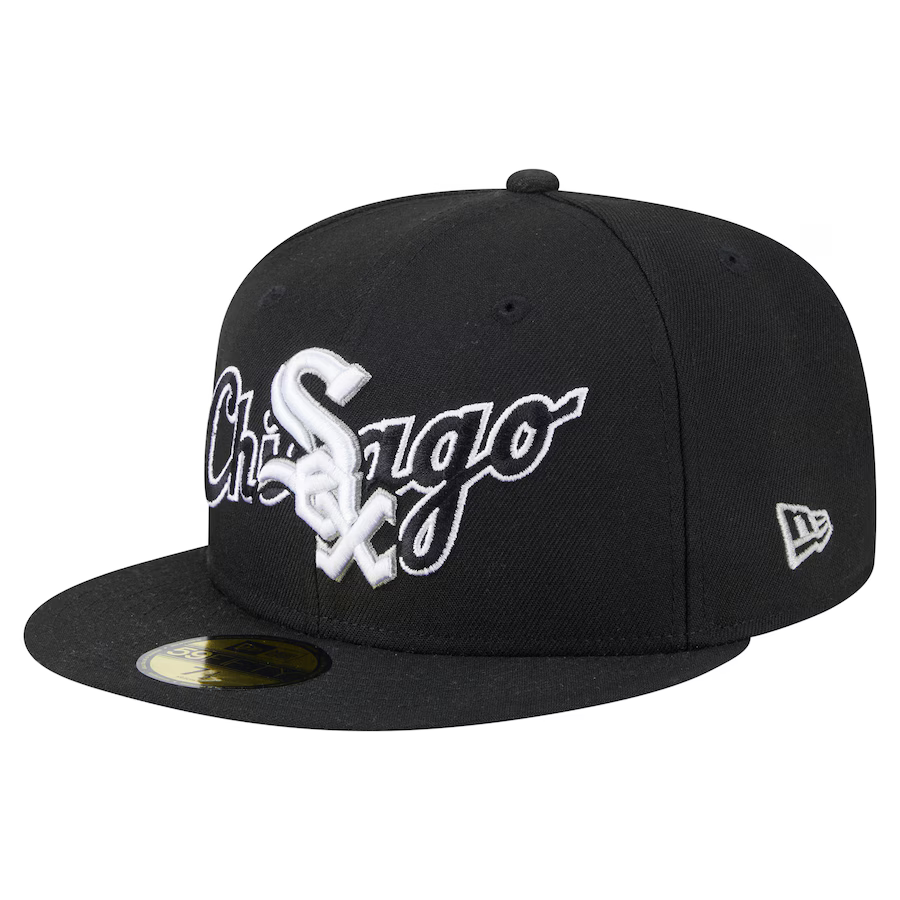 New Era Chicago White Sox Overlap 59FIFTY Fitted Hat-Black