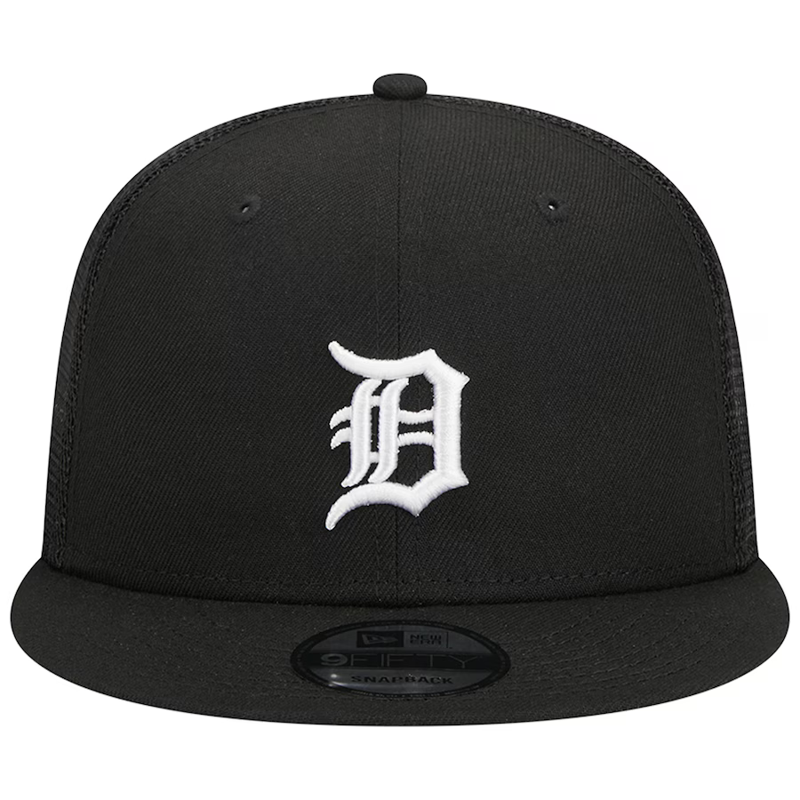 New Era Detroit Tigers Trucker 9FIFTY Snapback Hat-Black/White