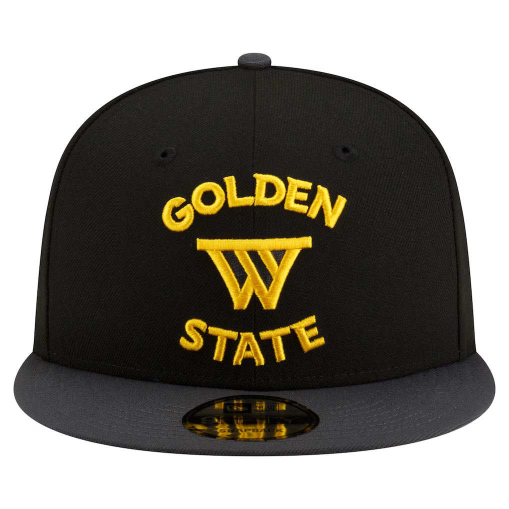 New Era Golden State Warriors Statement Edition 9FIFTY Snapback Hat-Black