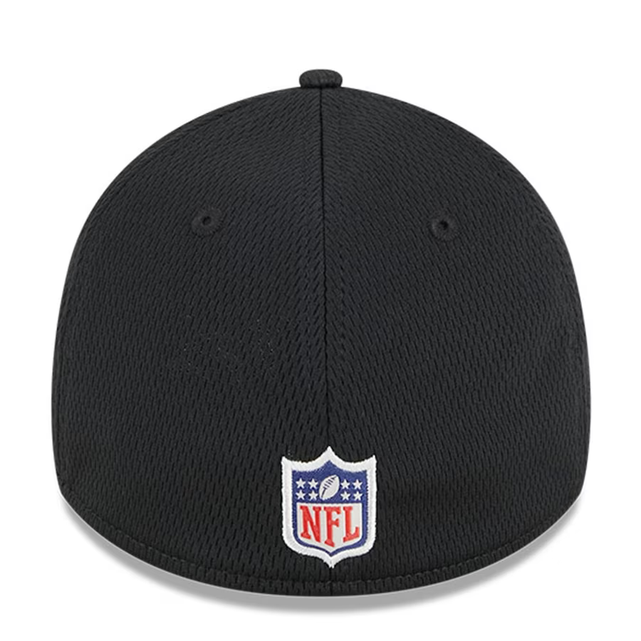 New Era Men's Las Vegas Raiders NFL Training Camp 39THIRTY Flex Fit Hat 2023-Black