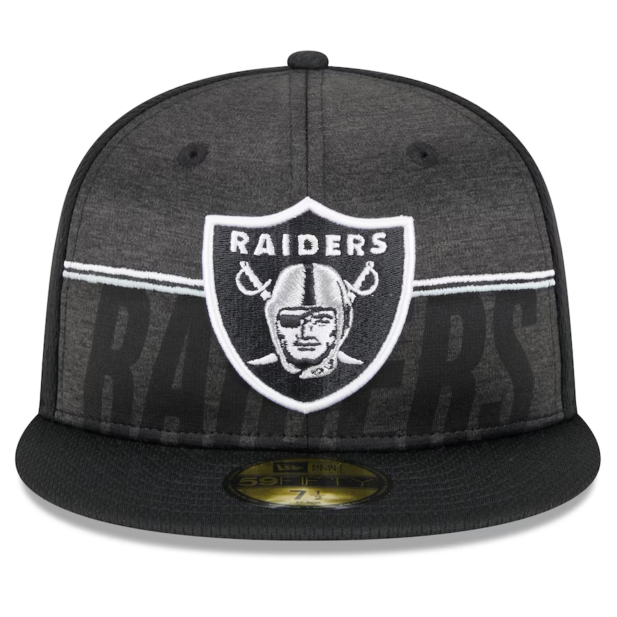 New Era Men's Las Vegas Raiders 2023 NFL Training Camp 59FIFTY Fitted Hat-Black