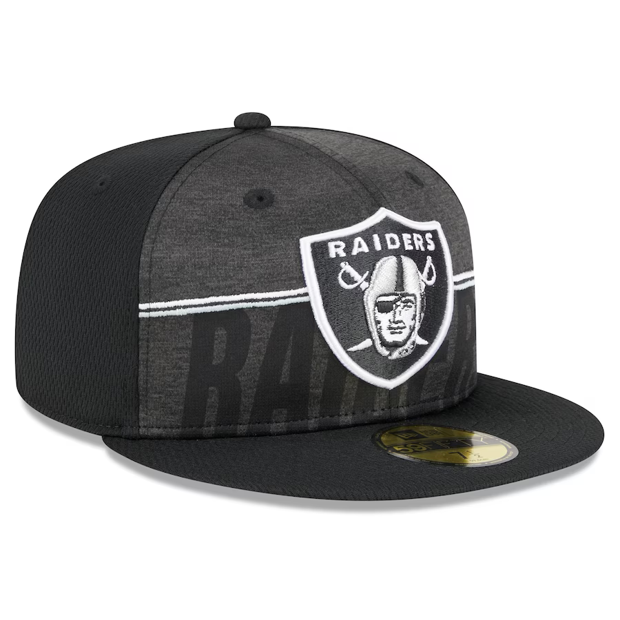 New Era Men's Las Vegas Raiders 2023 NFL Training Camp 59FIFTY Fitted Hat-Black