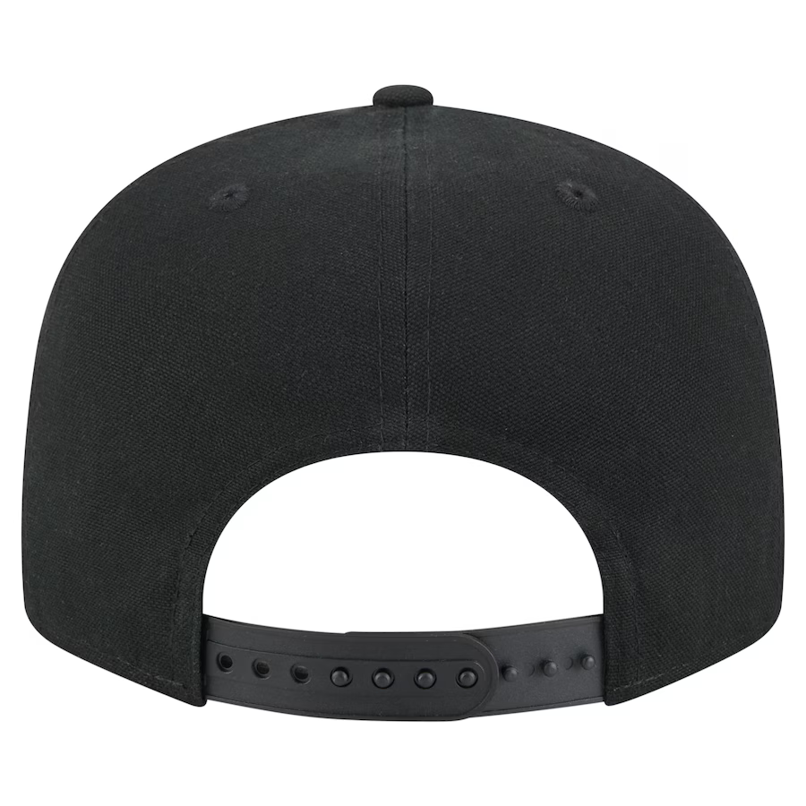 New Era Las Vegas Raiders Cotton Canvas 9FIFTY Split Panel Trucker Hat