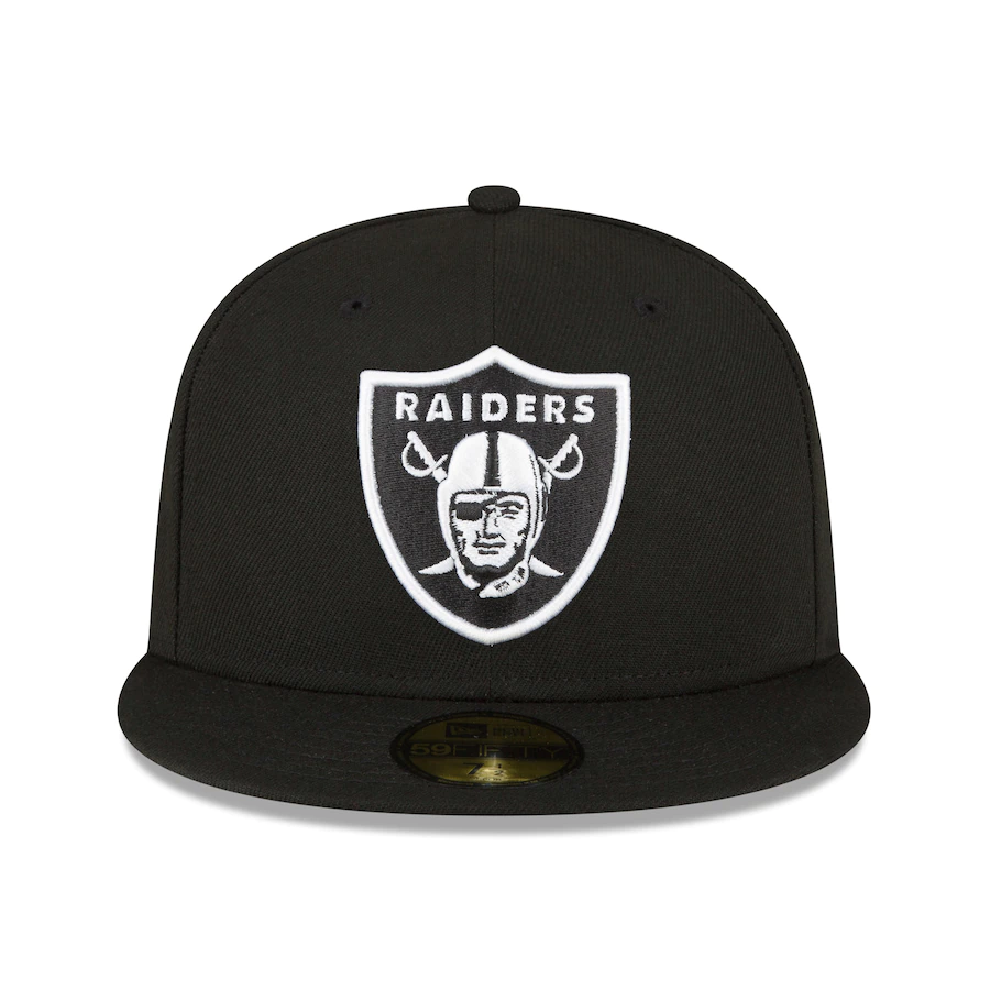 NEW ERA LAS VEGAS RAIDERS BLACK & WHITE SUPERBOWL XVIII SIDE PATCH 59FIFTY FITTED