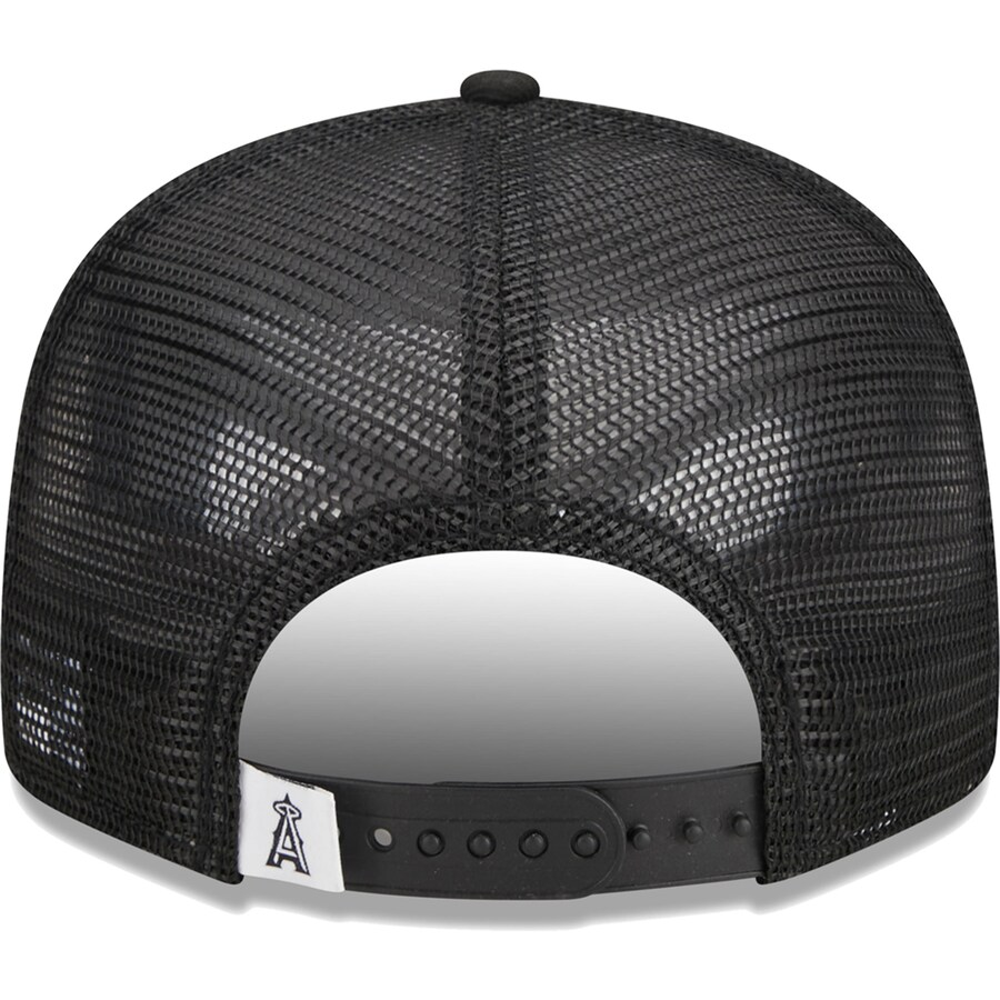 New Era Los Angeles Angels Trucker 9FIFTY Snapback Hat-Black/White