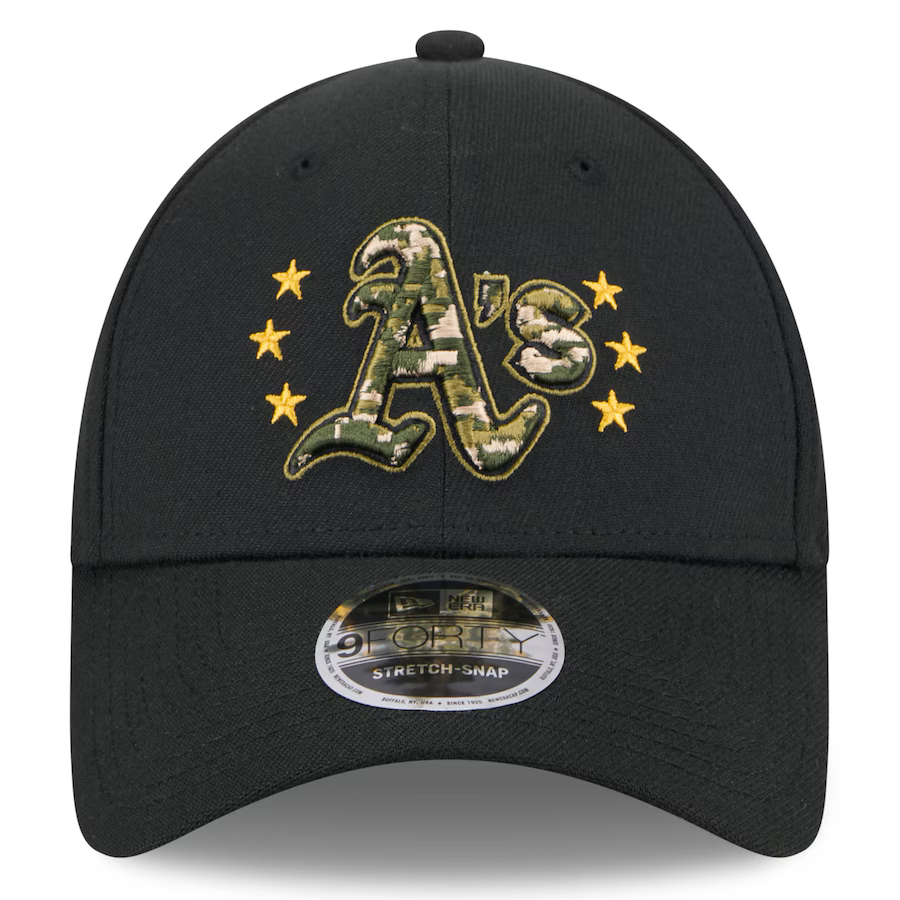 New Era Oakland Athletics Armed Forces Day 9FORTY Adjustable Hat 2024