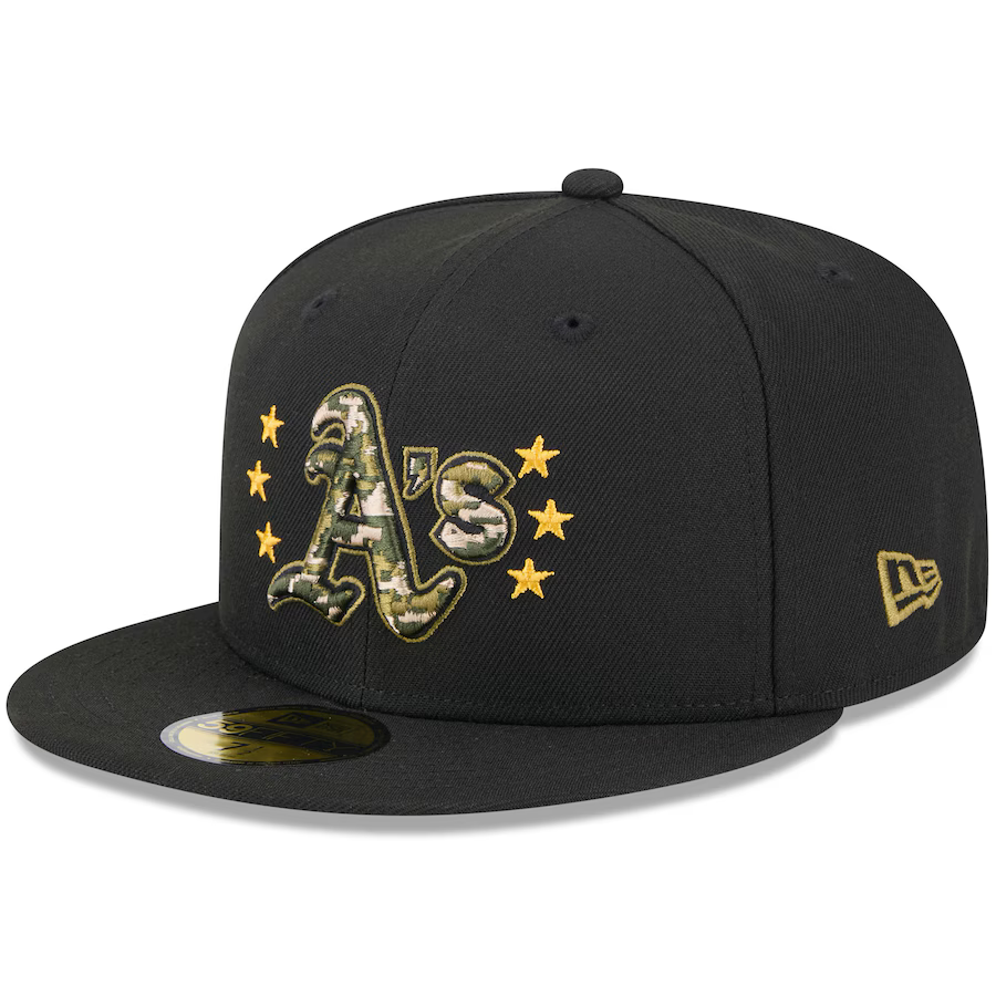 New Era Oakland Athletics Armed Forces Day On-Field 59FIFTY Fitted Hat 2024