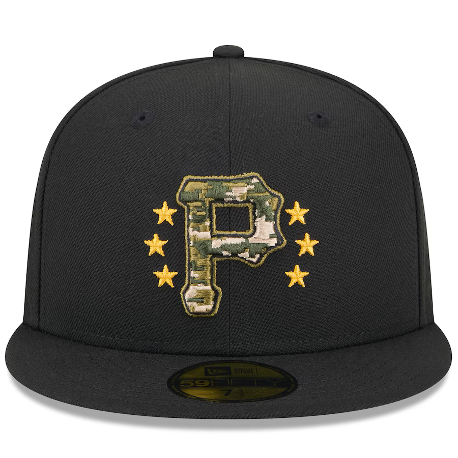 New Era Pittsburgh Pirates Armed Forces Day On-Field 59FIFTY Fitted Hat 2024