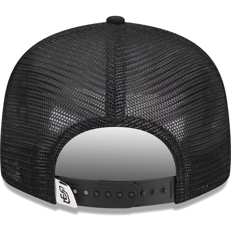 New Era San Diego Padres 9FIFTYTrucker Snapback Hat-Black/White