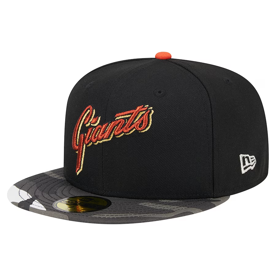 New Era San Francisco Giants 60th Anniversary Side Patch Metallic Camo 59FIFTY Fitted Hat
