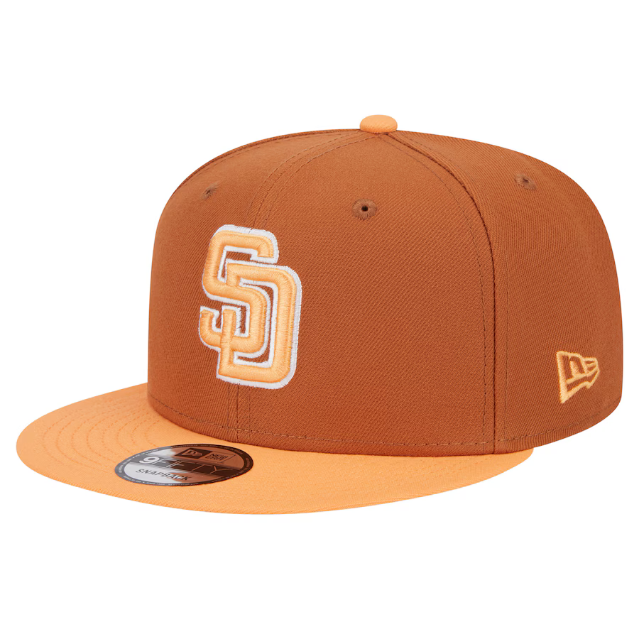 New Era San Diego Padres Color Pack 2-Tone 9FIFTY Snapback Hat-Brown/Orange