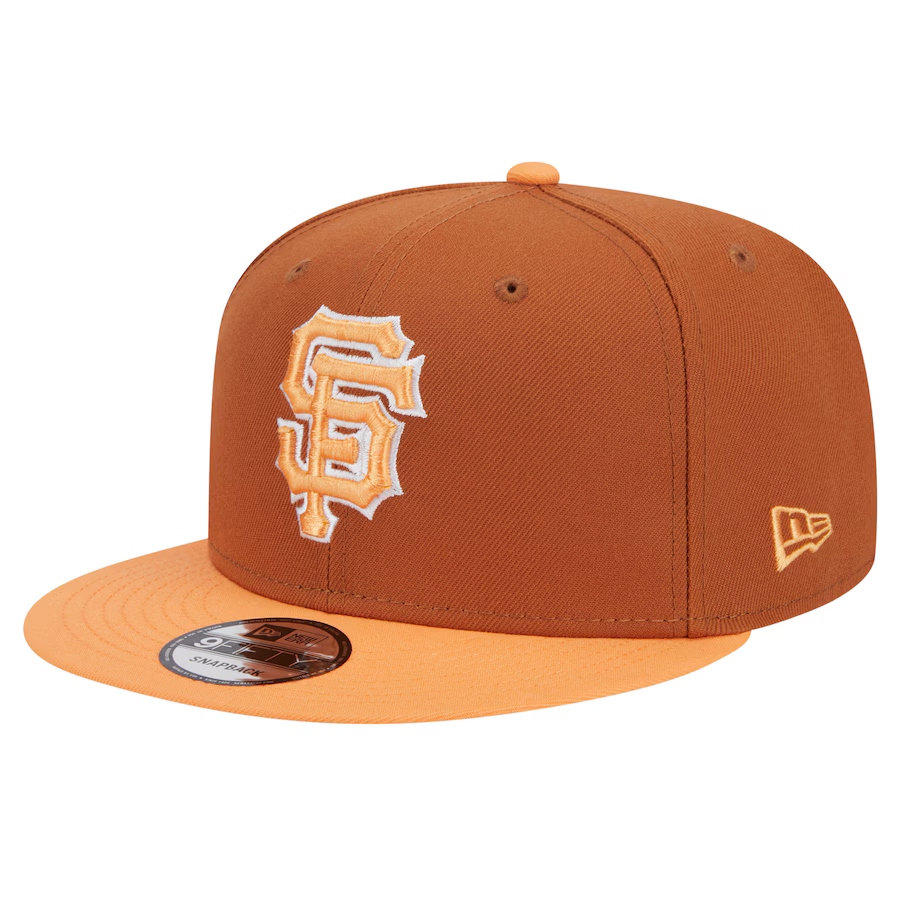 New Era San Francisco Giants Color Pack 2-Tone 9FIFTY Snapback Hat-Brown/Orange