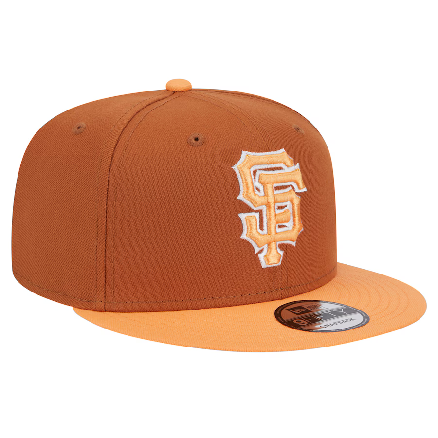 New Era San Francisco Giants Color Pack 2-Tone 9FIFTY Snapback Hat-Brown/Orange