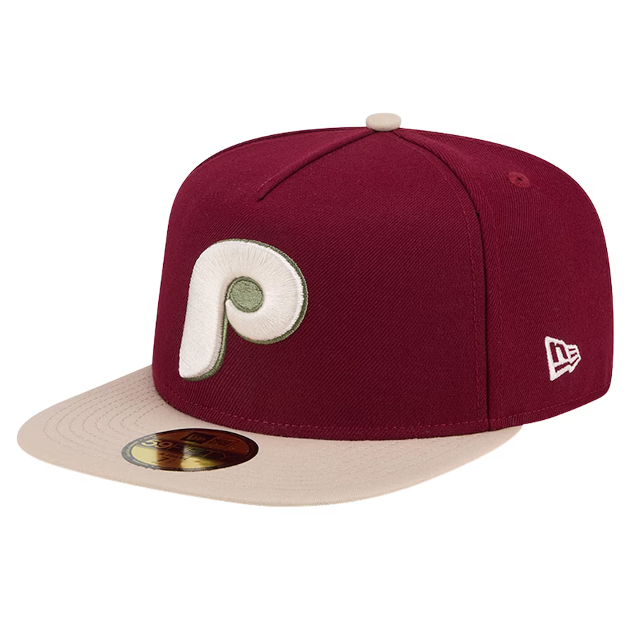 New Era Philadelphia Phillies Canvas A-Frame 59FIFTY Fitted Hat