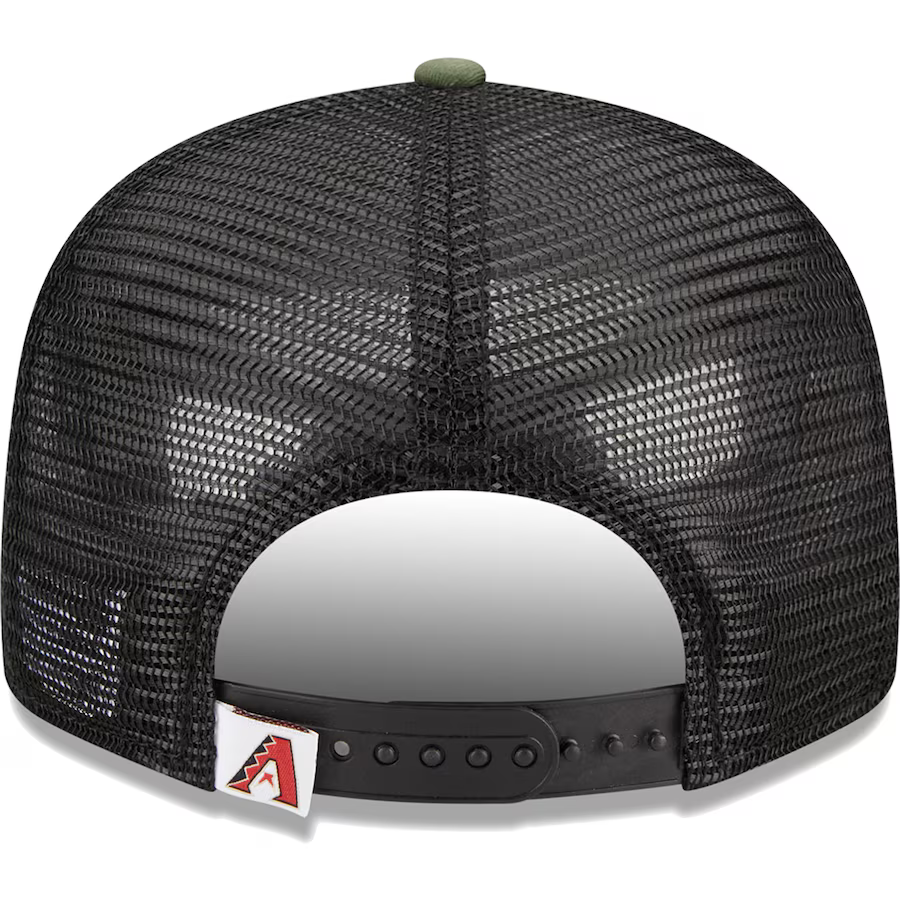 New Era Arizona Diamondbacks Woodland Camo 9FIFTY Trucker Snapback Hat-Camo