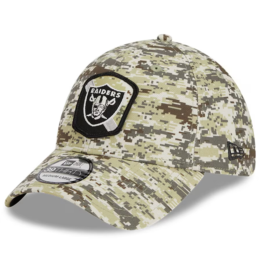 New Era Las Vegas Raiders Salute to Service 2023 39THIRTY Stretch Fit Hat
