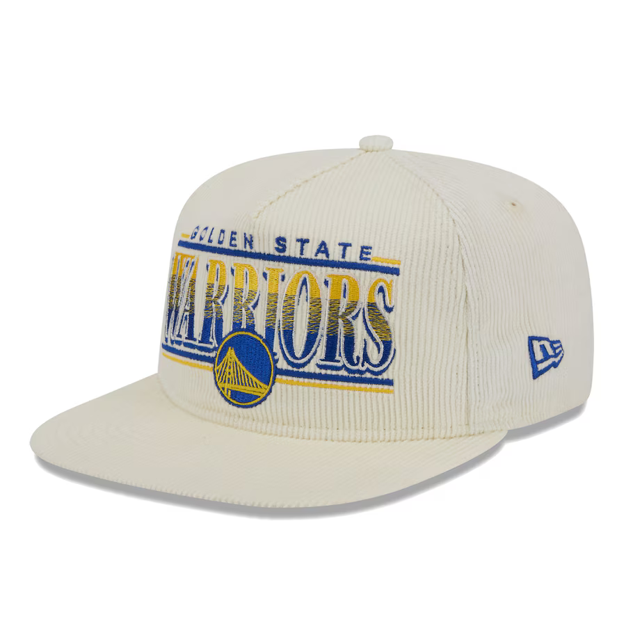 New Era Golden State Warriors Corduroy Throwback The Golfer Snapback Hat