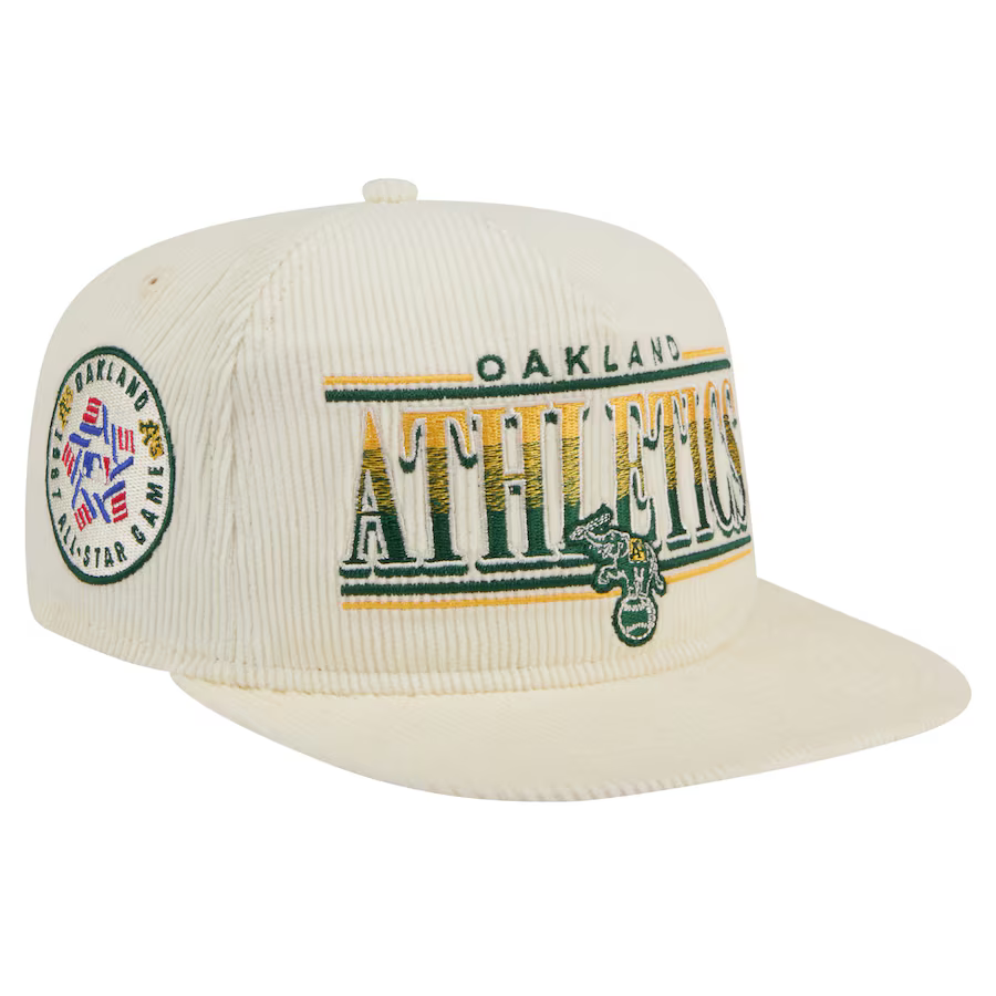 New Era Oakland Athletics Corduroy Throwback The Golfer Snapback Hat