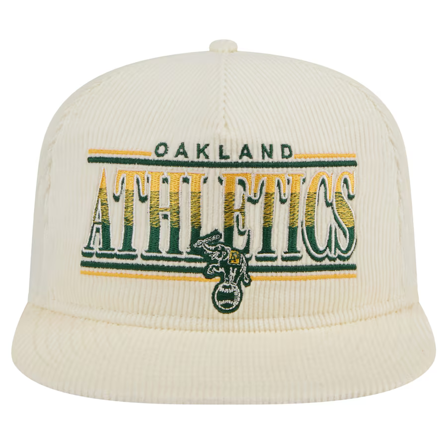 New Era Oakland Athletics Corduroy Throwback The Golfer Snapback Hat