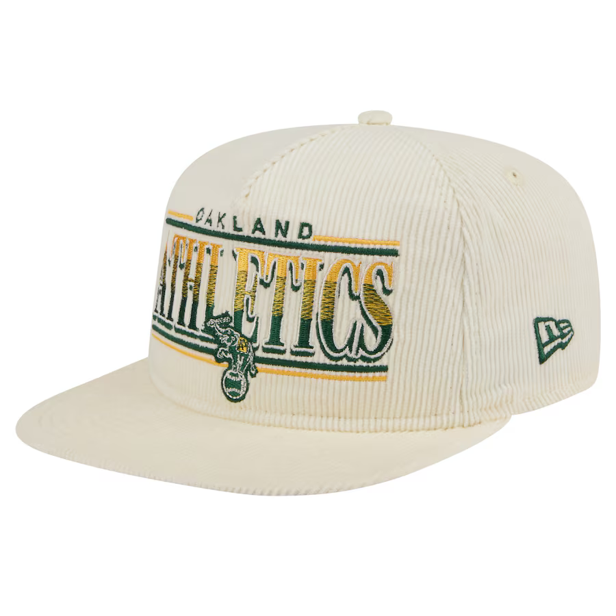 New Era Oakland Athletics Corduroy Throwback The Golfer Snapback Hat