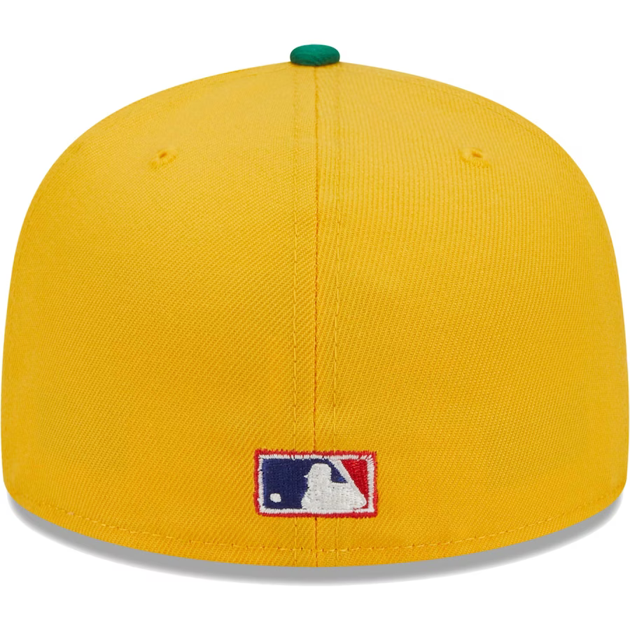 New Era Oakland Athletics Gold Retro Jersey Script 59FIFTY Fitted