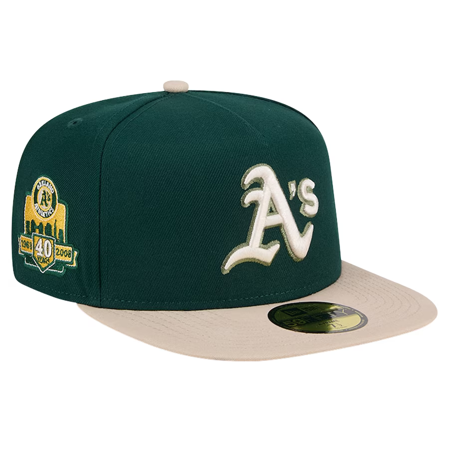 New Era Oakland Athletics 40th Anniversary Side Patch Canvas A-Frame 59FIFTY Fitted Hat