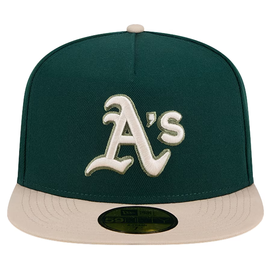 New Era Oakland Athletics 40th Anniversary Side Patch Canvas A-Frame 59FIFTY Fitted Hat