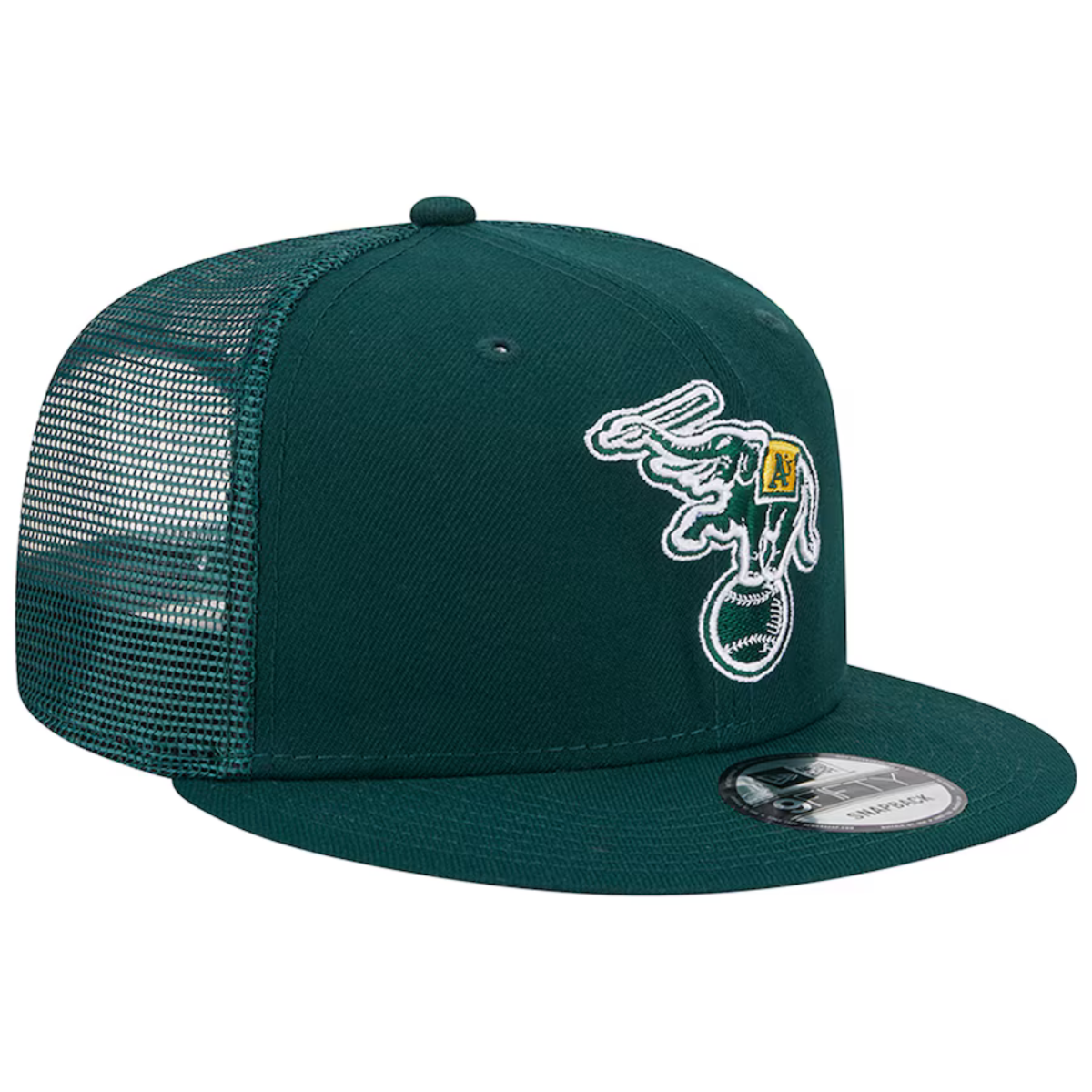 NEW ERA OAKLAND ATHLETICS CLASSIC TRUCKER 9FIFTY SNAPBACK ADJUSTABLE HAT-