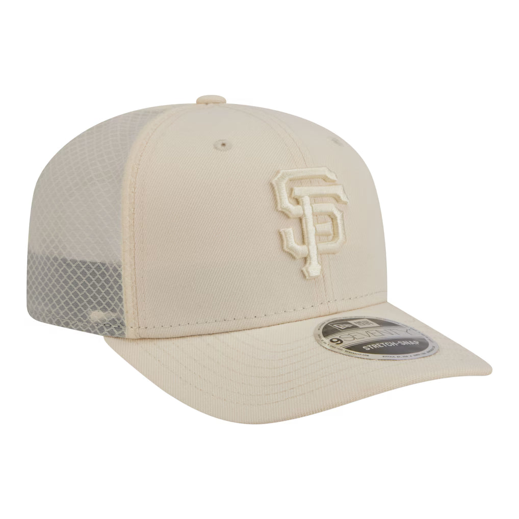New Era San Francisco Giants Color Pack 9SEVENTY Trucker Stretch-Snap Hat - Beige