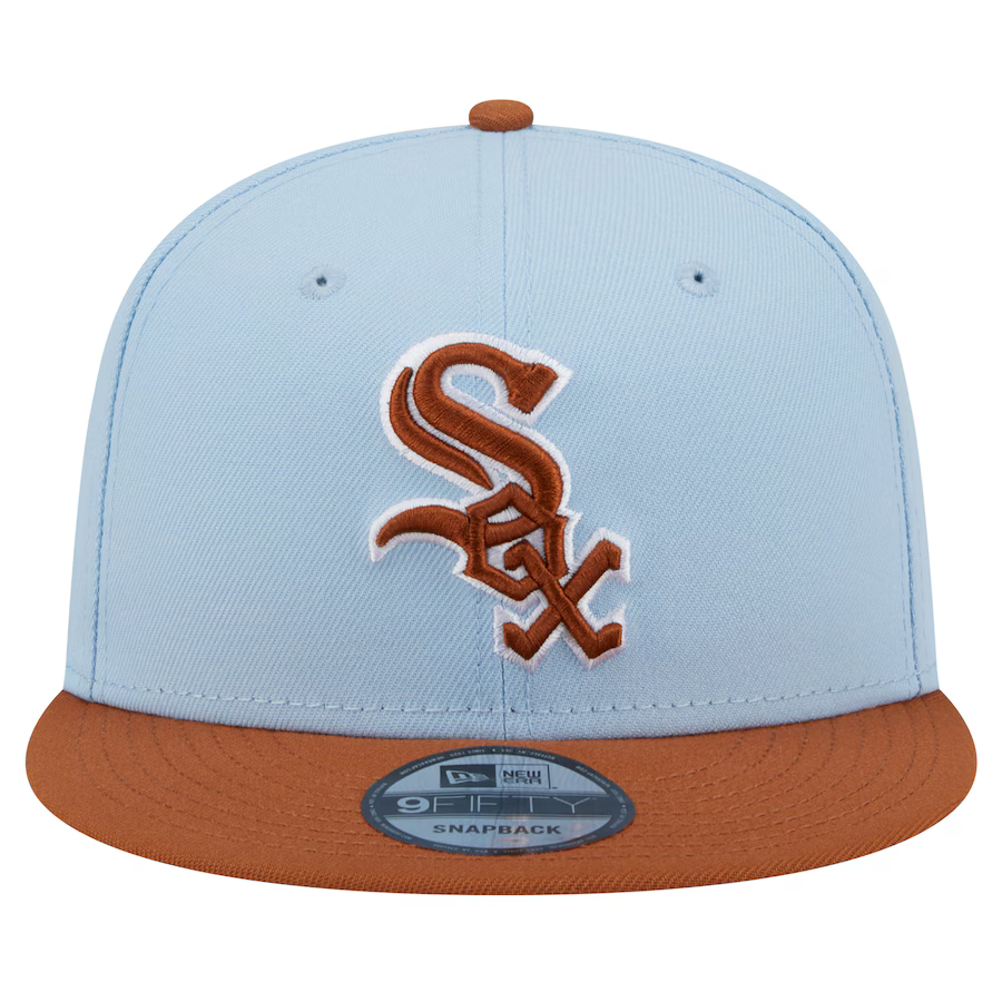 New Era Chicago White Sox 2-Tone Color Pack 9FIFTY Snapback Hat -Light Blue/Rust