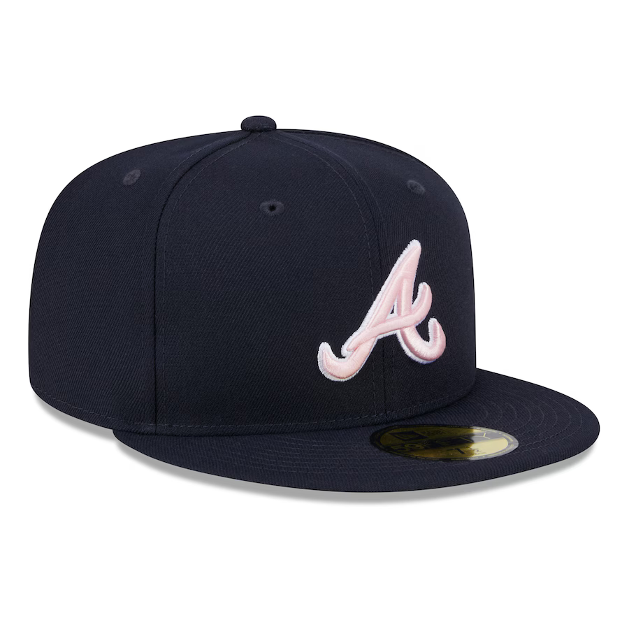 New Era Atlanta Braves 2024 Mother's Day On-Field 59FIFTY Fitted Hat-Navy