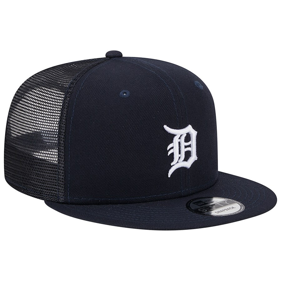 New Era Detroit Tigers Team Color 9FIFTY Trucker Snapback Hat-Navy