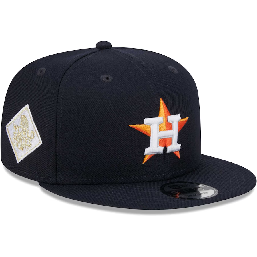 New Era Houston Astros 2017 World Series Side Patch 9FIFTY Snapback Hat-Navy