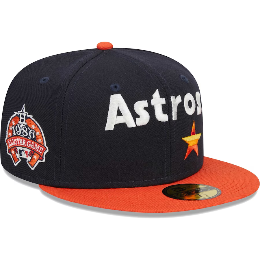 New Era Houston Astros Navy Retro Jersey Script 59FIFTY Fitted