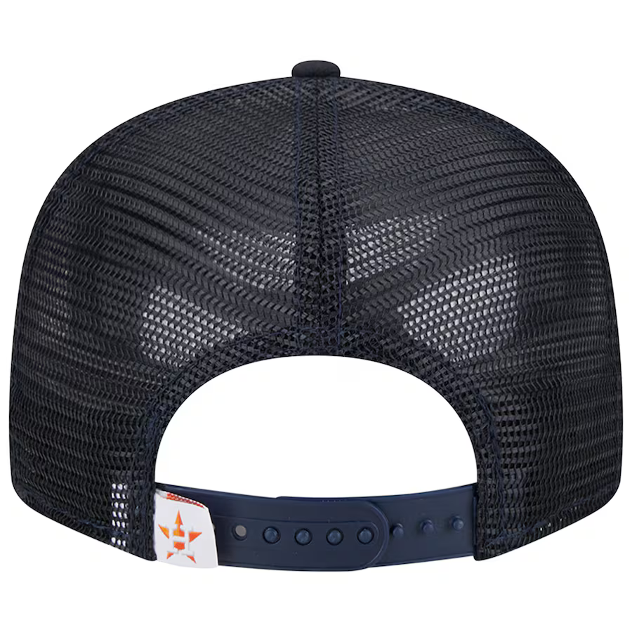 New Era Houston Astros Team Color 9FIFTY Trucker Snapback Hat-Navy