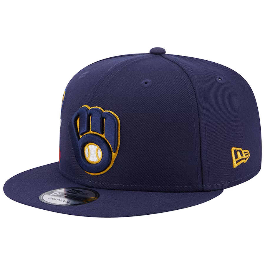 New Era Milwaukee Brewers Icon E1 9Fifty Snapback Hat-Navy