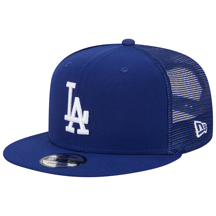 New Era Los Angeles Dodgers Team Color 9FIFTY Trucker Snapback Hat-Royal