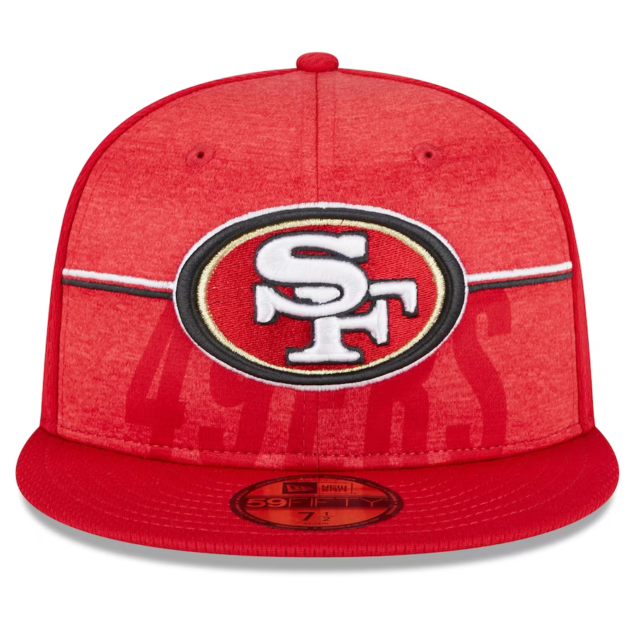 New Era Men's San Francisco 49ers NFL Training Camp 59FIFTY Fitted Hat 2023-Scarlet