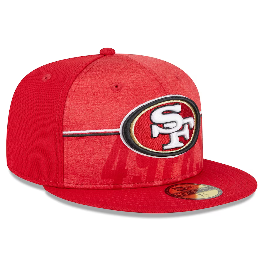 New Era Men's San Francisco 49ers NFL Training Camp 59FIFTY Fitted Hat 2023-Scarlet