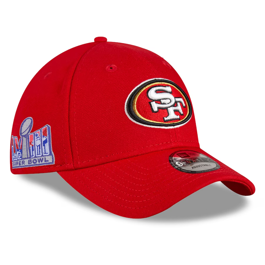 New Era San Francisco 49ers Super Bowl LVIII Side Patch 9FORTY Hat-Scarlet