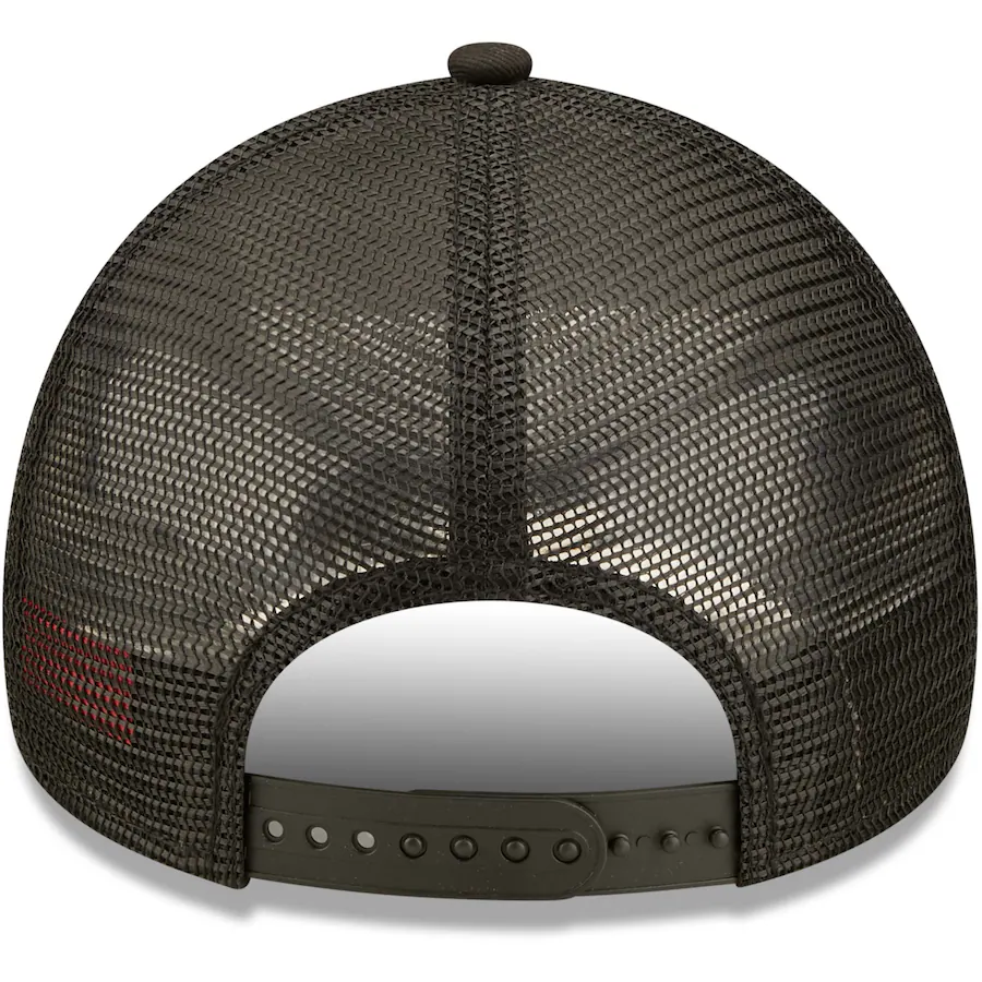 New Era Kansas City Royals x Alpha Industries A-Frame 9FORTY Trucker Snapback Hat-Black