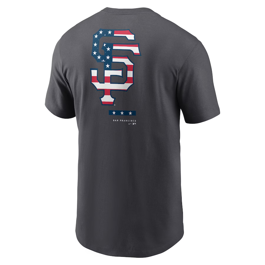 Nike Men's San Francisco Giants Anthracite Americana T-Shirt