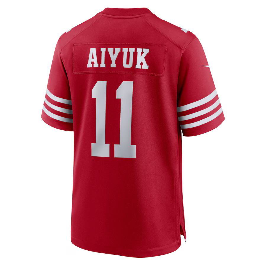 Nike Men's San Francisco 49ers Aiyuk #11 Limited Jersey–Gym Red