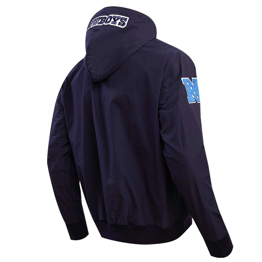 Pro Standard Dallas Cowboys Hybrid Woven FZ Hoodie-Navy