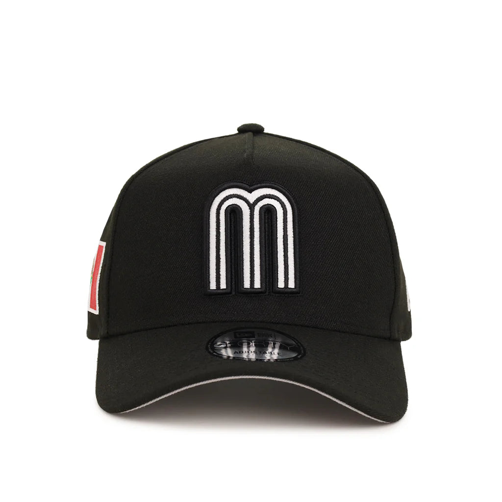 New Era Mexico WBC 9FORTY A-Frame Snapback Hat-Black/White