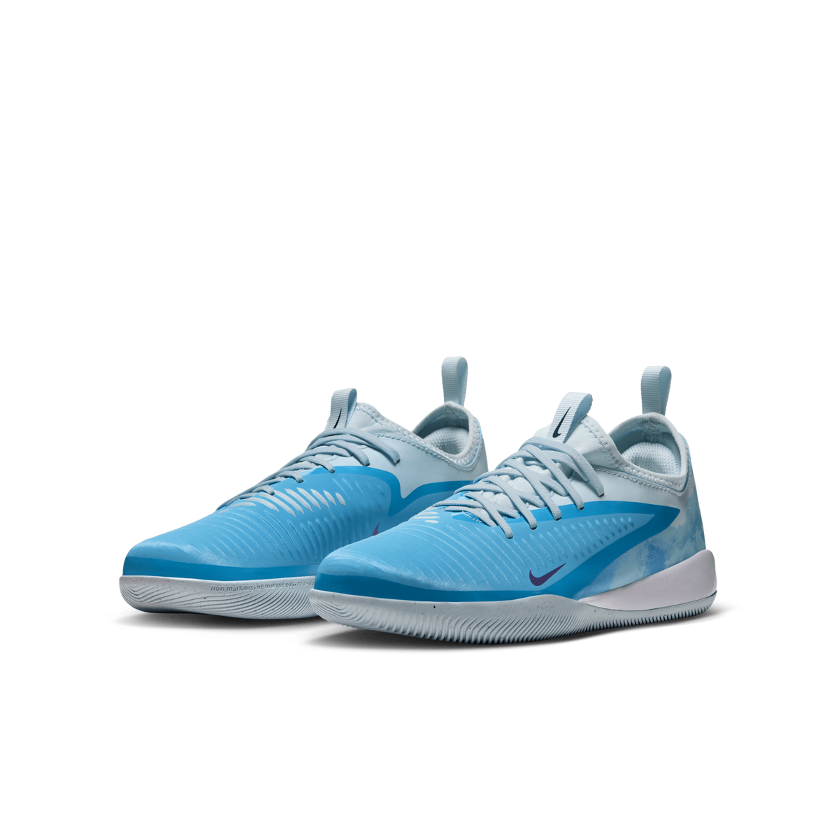 Nike Jr. Phantom 6 Low Academy Erling Haaland IC Baltic Blue pair