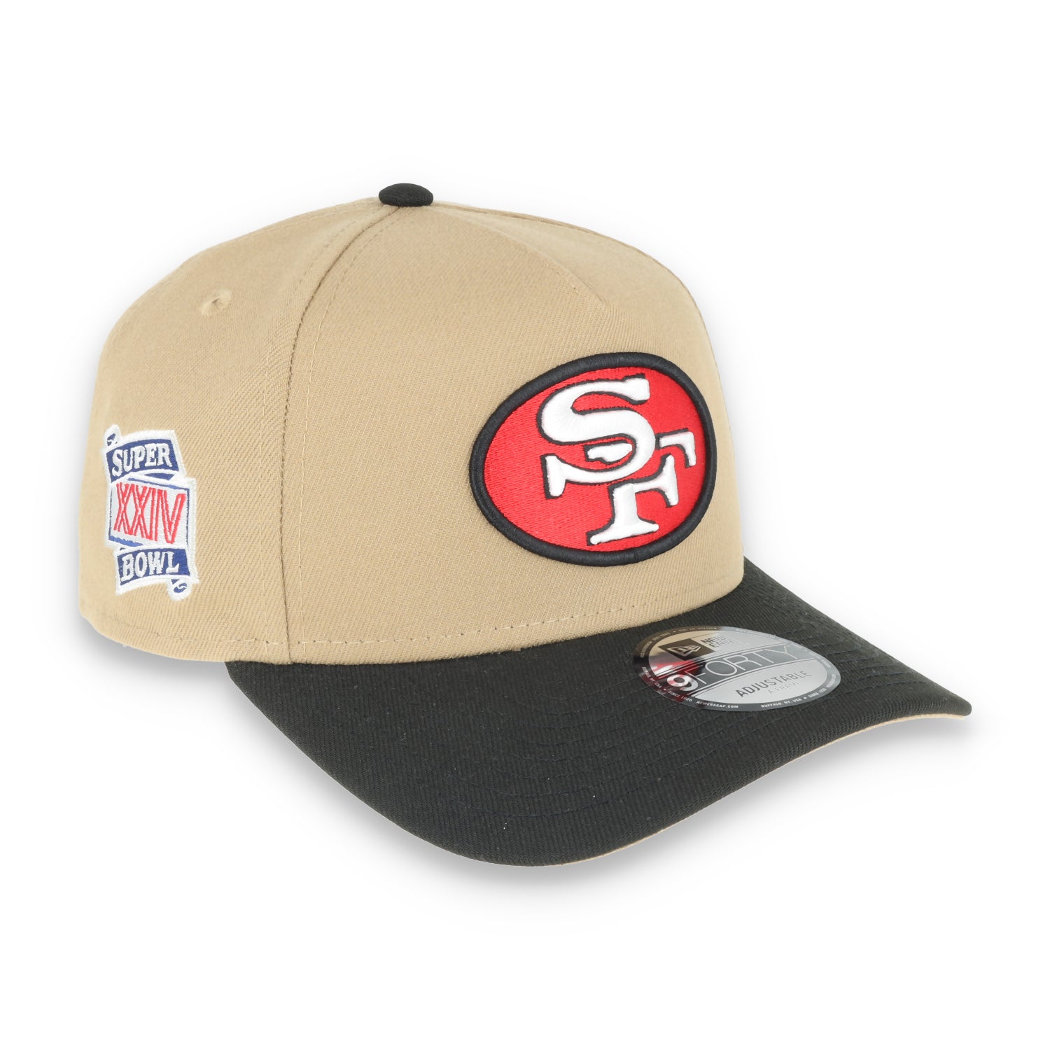 Exclusive San Francisco 49ers Official A-Frame, Super bowl XXIV Side patch -Tan/Red